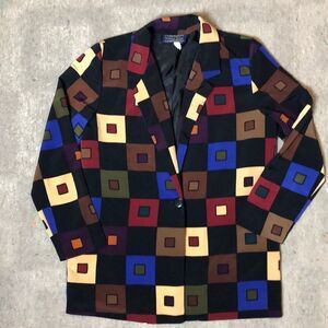 Vintage 1980’s Willow Ridge Color Block Blazer | Medium